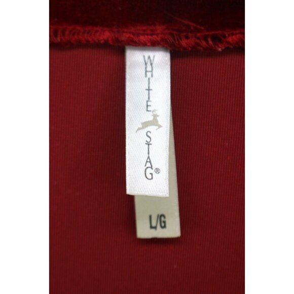 White Stag Red Velvet Maxi Skirt and Long Sleeve Top-Large-Whimsigoth - Picture 13 of 16